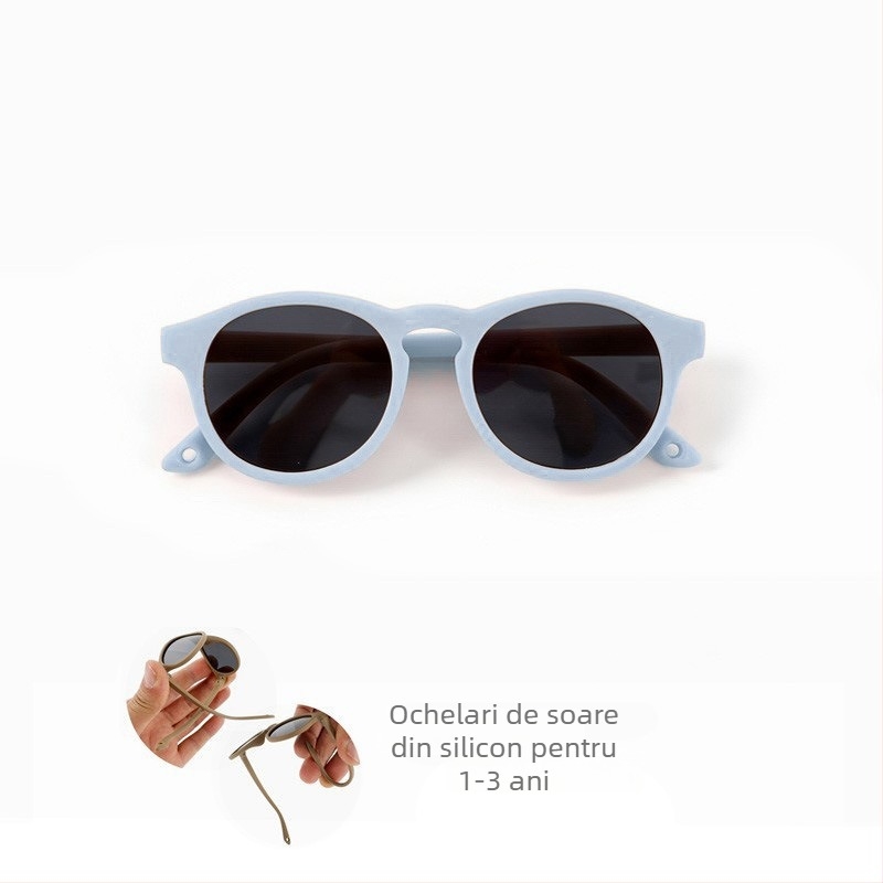 Ochelari de soare polarizați pentru bebeluși, UV400, ramă completă, lentile TAC, formă ovală