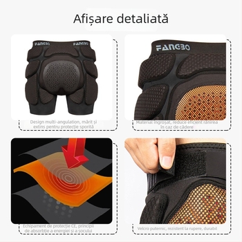 Protecție pentru schi: pad-uri pentru șolduri și genunchi, material PU, marcă FANGBO