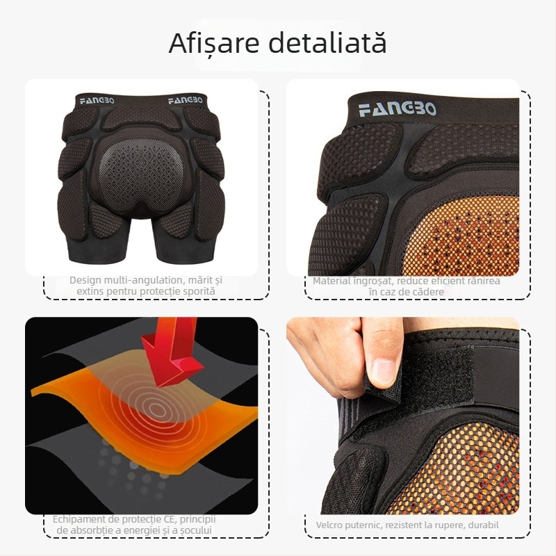 Protecție pentru schi: pad-uri pentru șolduri și genunchi, material PU, marcă FANGBO