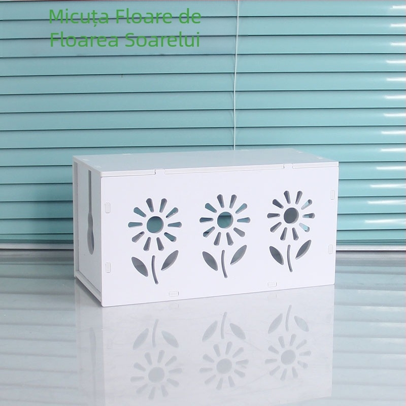 Cutie din plastic pentru organizarea cablurilor și a încărcătoarelor, model HfntdmCC, protecție la praf