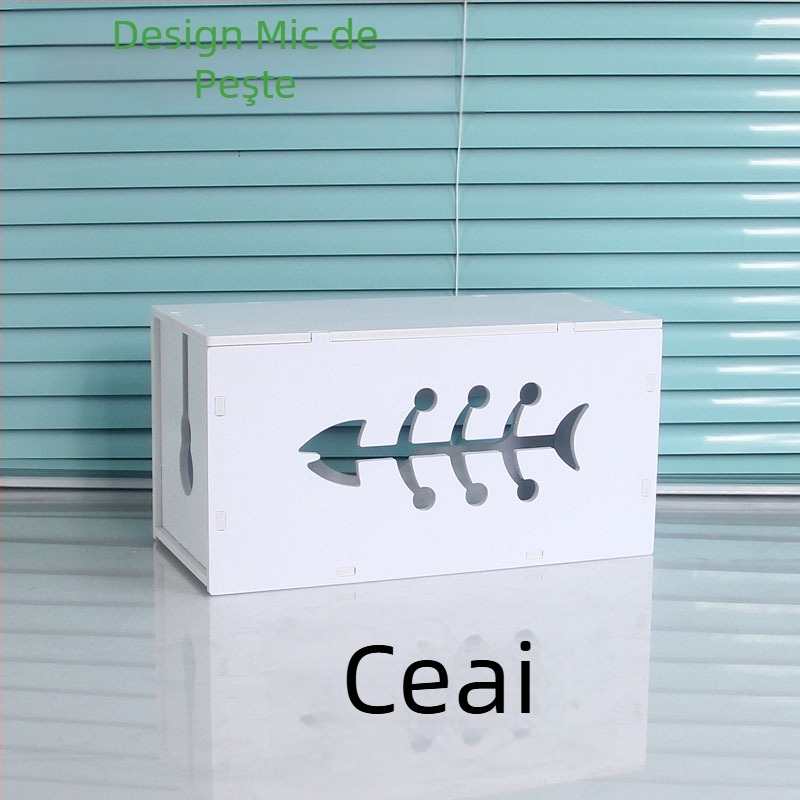 Cutie din plastic pentru organizarea cablurilor și a încărcătoarelor, model HfntdmCC, protecție la praf