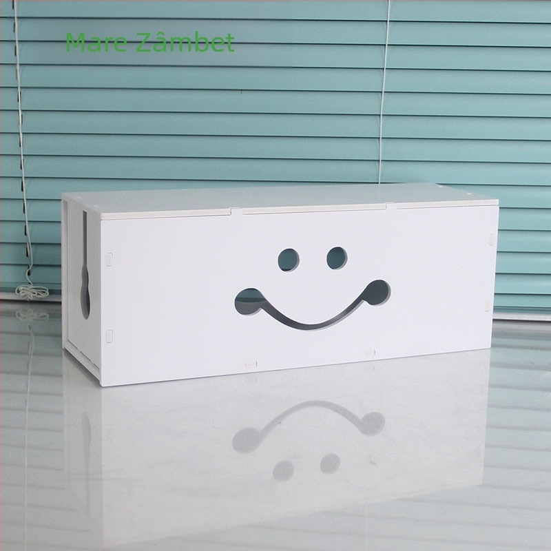 Cutie din plastic pentru organizarea cablurilor și a încărcătoarelor, model HfntdmCC, protecție la praf