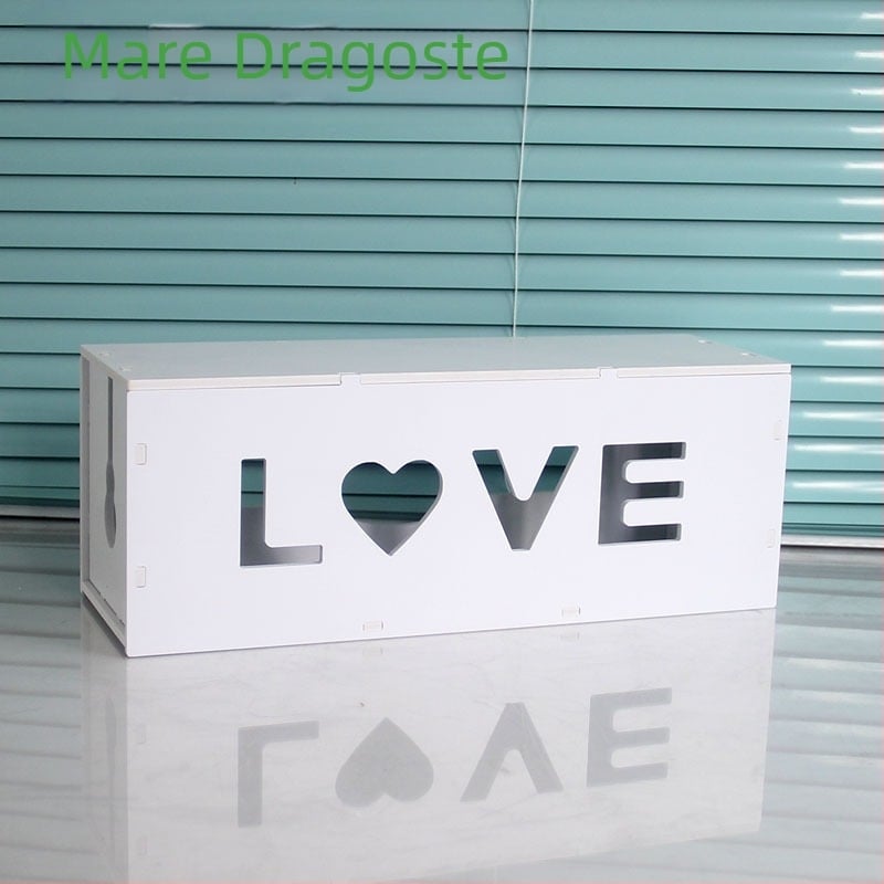 Cutie din plastic pentru organizarea cablurilor și a încărcătoarelor, model HfntdmCC, protecție la praf