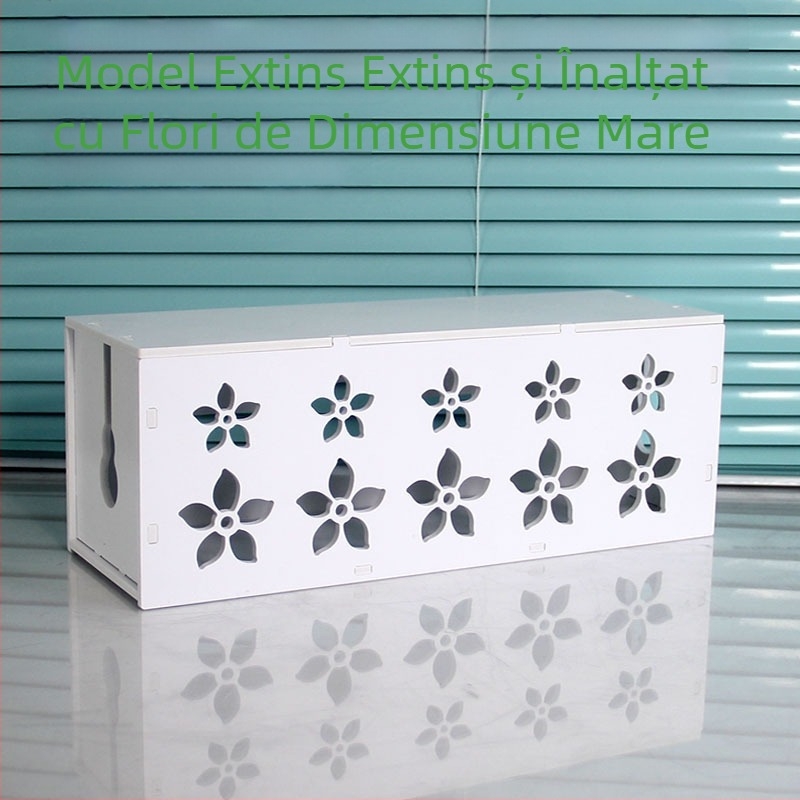 Cutie din plastic pentru organizarea cablurilor și a încărcătoarelor, model HfntdmCC, protecție la praf