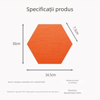 Autocolant de perete hexagonal din material textil, autoadeziv, pentru fundalul sufrageriei și dormitorului, rezistent la mucegai, anti-coliziune, panou de perete 3D moale