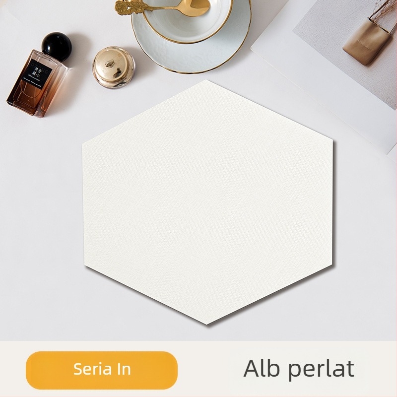 Autocolant de perete hexagonal din material textil, autoadeziv, pentru fundalul sufrageriei și dormitorului, rezistent la mucegai, anti-coliziune, panou de perete 3D moale