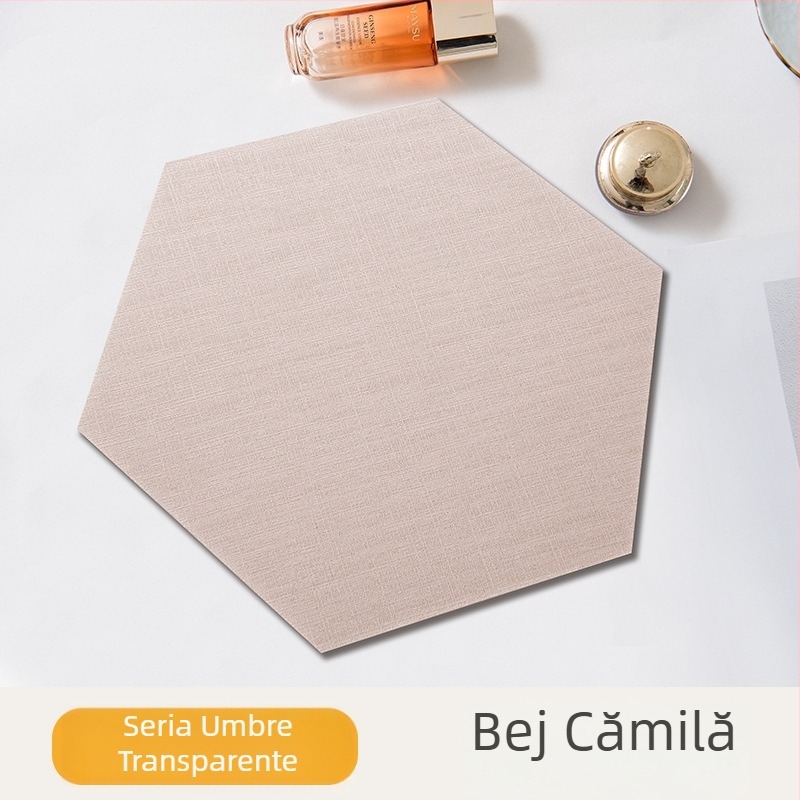 Autocolant de perete hexagonal din material textil, autoadeziv, pentru fundalul sufrageriei și dormitorului, rezistent la mucegai, anti-coliziune, panou de perete 3D moale