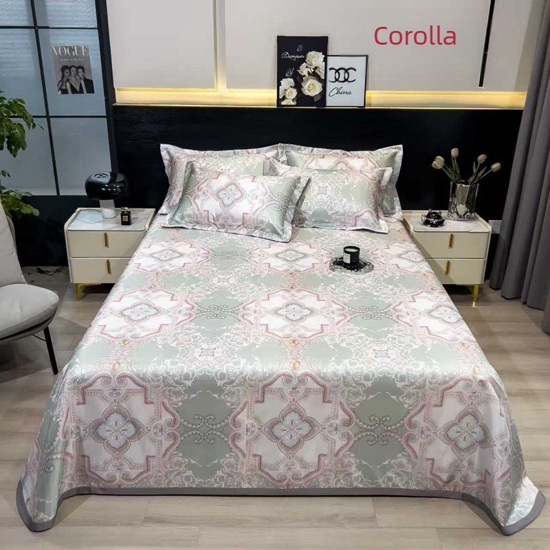 Set covoraşe din mătase de gheață, stil pastoral pliabil, imprimare pe țesătură, fibre chimice