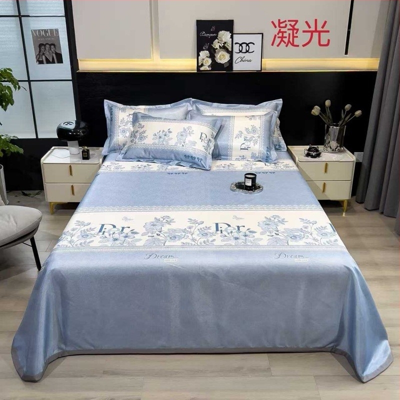 Set covoraşe din mătase de gheață, stil pastoral pliabil, imprimare pe țesătură, fibre chimice