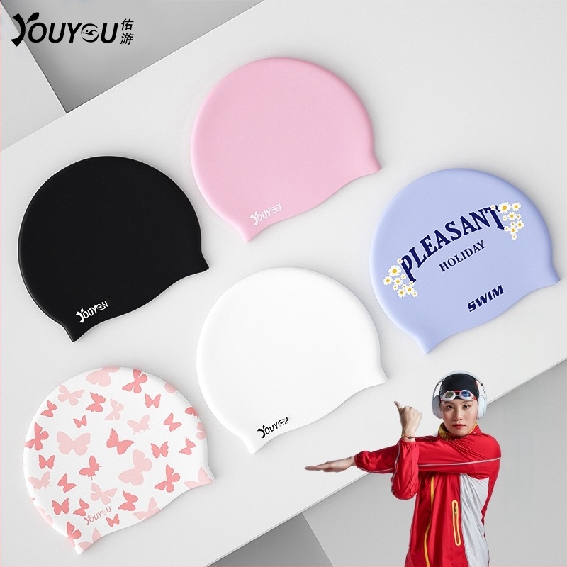 Youyou Cască de înot din silicon pentru adulți, protecție urechi – rezistentă la apă, culoare solidă