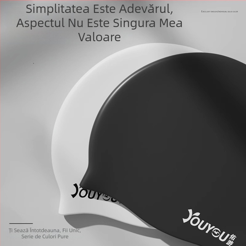 Youyou Cască de înot din silicon pentru adulți, protecție urechi – rezistentă la apă, culoare solidă