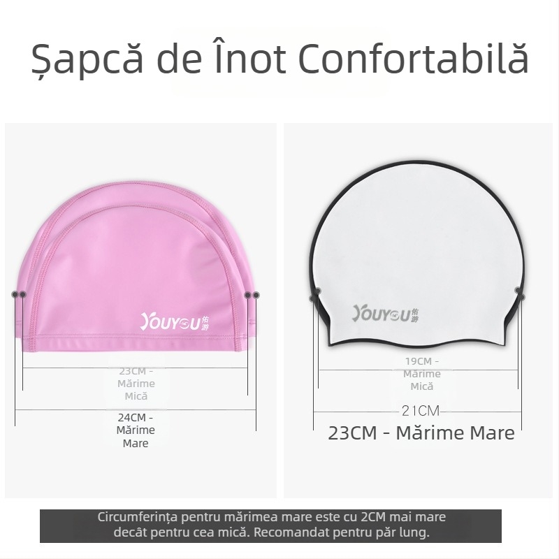 Youyou Cască de înot din silicon pentru adulți, protecție urechi – rezistentă la apă, culoare solidă