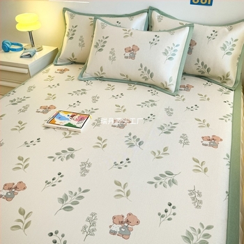 RUIDAN Set mat Ice Silk + rattan, A-clasă, Stil pliabil, Cartoon, Împletire imprimată, Spălare la mașină