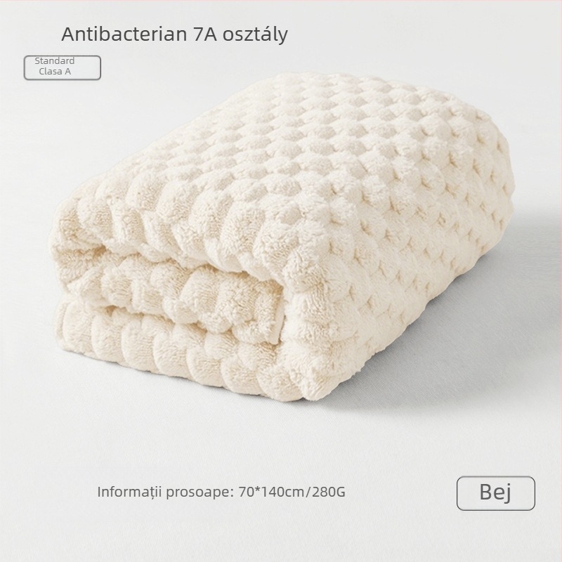 Set de trei prosoape pentru cămin studențesc, 100% alt material, fir 150D, țesătură jacquard, sub 100 g pe prosop.