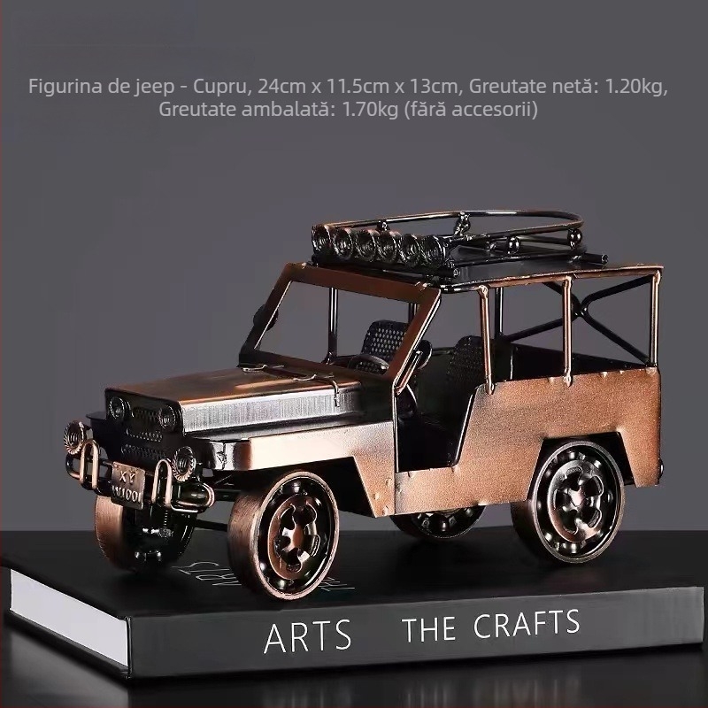 Model de motocicletă din metal, în stil industrial – ornament decorativ pentru living; finisaj electroplacare; fără personalizare