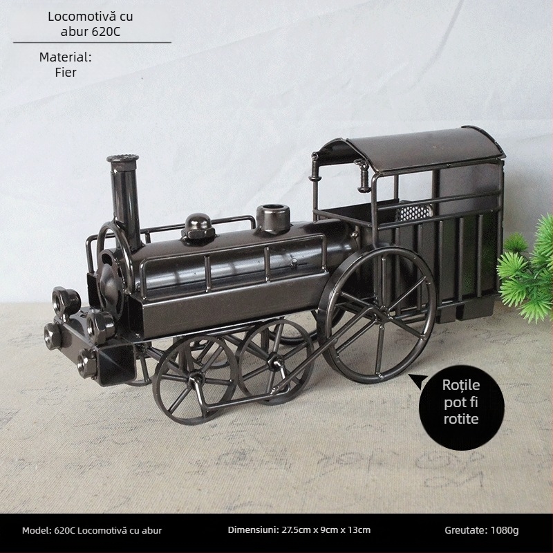 Model de motocicletă din metal, în stil industrial – ornament decorativ pentru living; finisaj electroplacare; fără personalizare