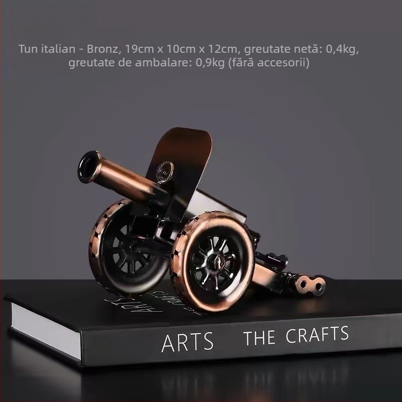 Model de motocicletă din metal, în stil industrial – ornament decorativ pentru living; finisaj electroplacare; fără personalizare