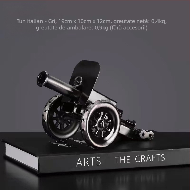 Model de motocicletă din metal, în stil industrial – ornament decorativ pentru living; finisaj electroplacare; fără personalizare