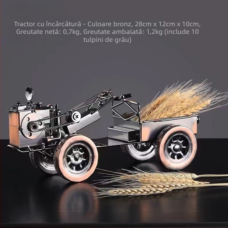 Model de motocicletă din metal, în stil industrial – ornament decorativ pentru living; finisaj electroplacare; fără personalizare