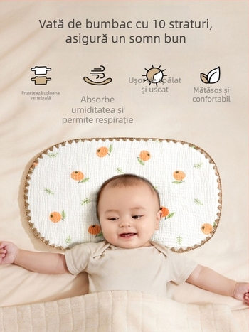 Pernuță pentru bebeluși, tip nor, din bumbac 100%, stil coreean, pentru nou-născuți (0–12 luni)