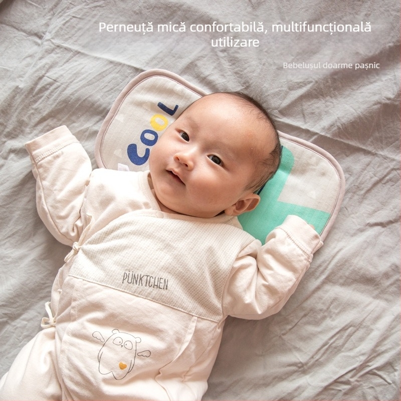 Pernă de susținere a brațului la hrănire bebeluș — 100% bumbac, nou-născuți până la 12 luni, stil desen animat, Happiness