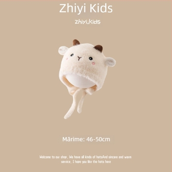 Pălărie unisex din lână cu protecție pentru urechi pentru sugari și copii, stil coreean drăguț, căldură de iarnă