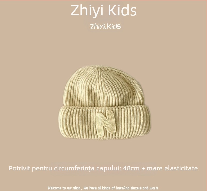 Pălărie unisex din lână cu protecție pentru urechi pentru sugari și copii, stil coreean drăguț, căldură de iarnă