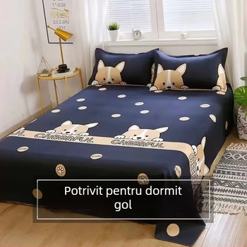Set de lenjerie pentru cămin: poliester, țesătură twill, imprimare și vopsire reactive, model cu dungi, stil modern minimalist