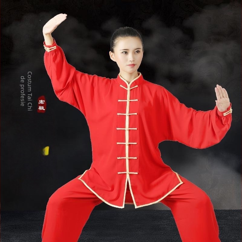 Set Tai Chi cu pantaloni pentru antrenament și reprezentație, material corduroy cu 51–70% len