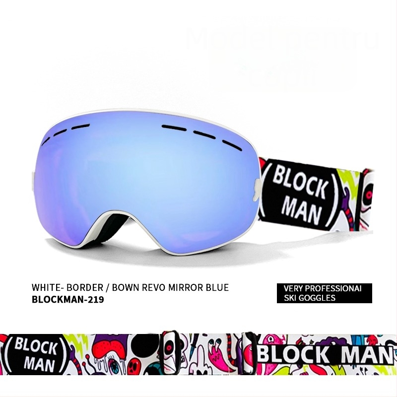 Ochelari de schi - Design cu un singur strat, material: floare de mătase, pentru copii