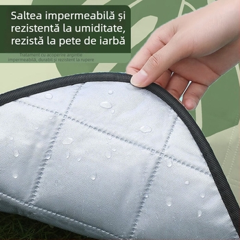 Covoraș octagonal impermeabil pentru camping, din poliester, antiderapant și rezistent la umezeală, pentru 4–6 persoane
