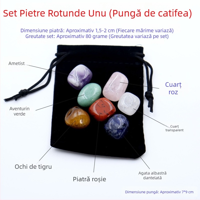 Cristale naturale multicolore în coloană hexagonală, în formă de inimă - set de mostre mineralogice într-o cutie cadou