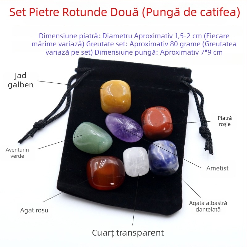 Cristale naturale multicolore în coloană hexagonală, în formă de inimă - set de mostre mineralogice într-o cutie cadou