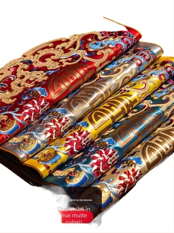 Steag de masă din material textil, model cu plante și flori, în stil chinezesc nou