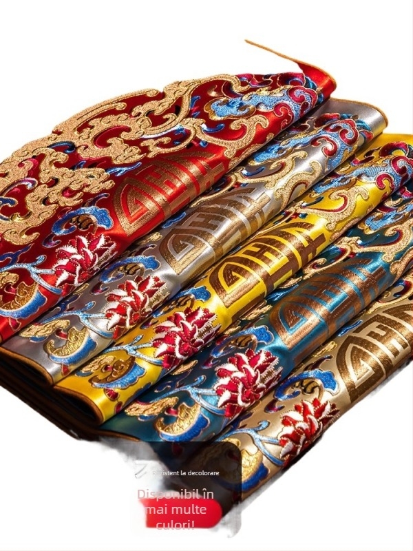 Steag de masă din material textil, model cu plante și flori, în stil chinezesc nou