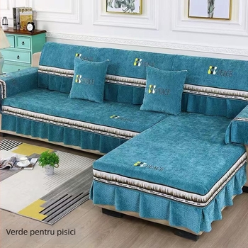 Husa de canapea Chenille – universal pentru toate cele patru sezoane, acoperire completă, antiderapant pentru pernă pentru canapele modulare, stil minimalist