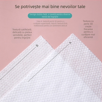 Busuduo Prosop de curățare a feței, montat pe perete, uz casnic, fibră nețesută, design cu tragere