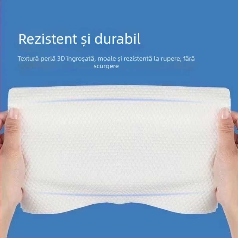 Busuduo Prosop de curățare a feței, montat pe perete, uz casnic, fibră nețesută, design cu tragere