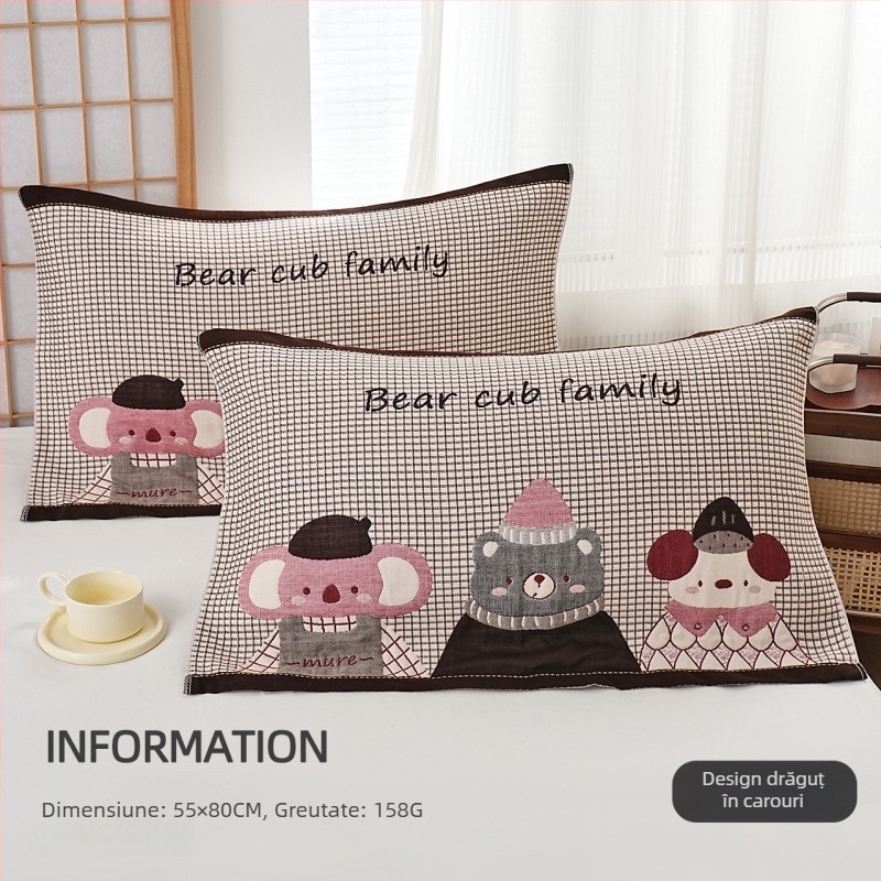 Husă de pernă, bumbac pur, logo imprimat, personalizare disponibilă, etichetă privată acceptată