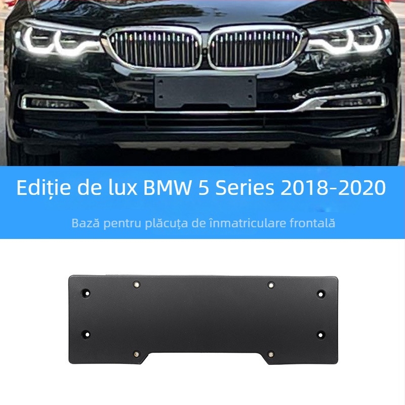 BMW Seria 5 – bază pentru plăcuța de înmatriculare pentru față și spate, cu suporturi și cadru GT