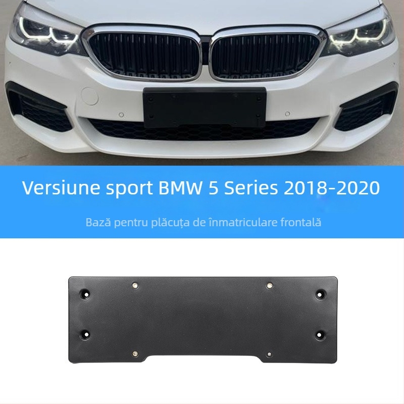 BMW Seria 5 – bază pentru plăcuța de înmatriculare pentru față și spate, cu suporturi și cadru GT