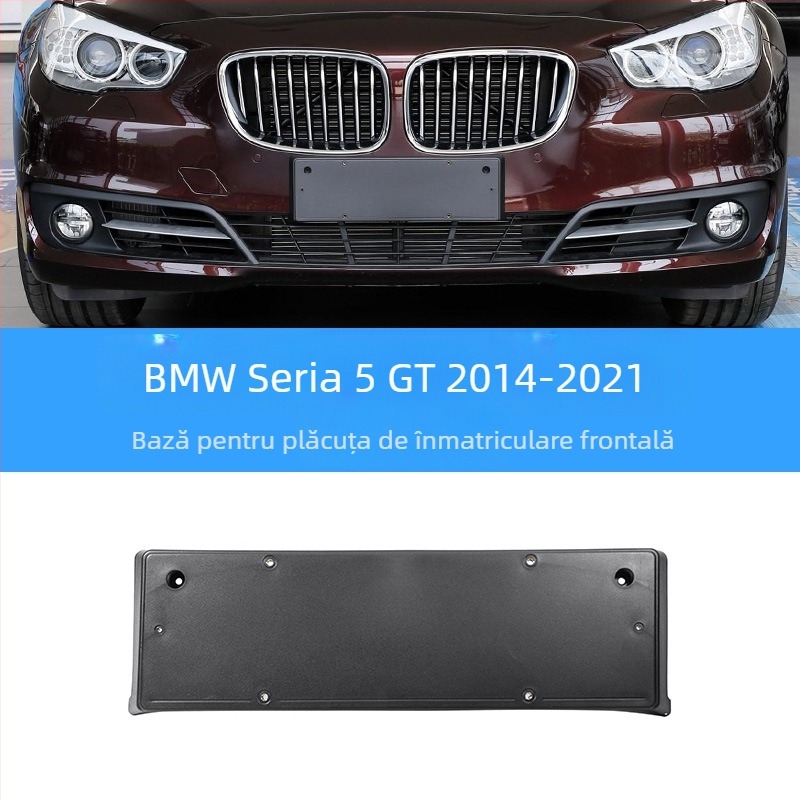 BMW Seria 5 – bază pentru plăcuța de înmatriculare pentru față și spate, cu suporturi și cadru GT