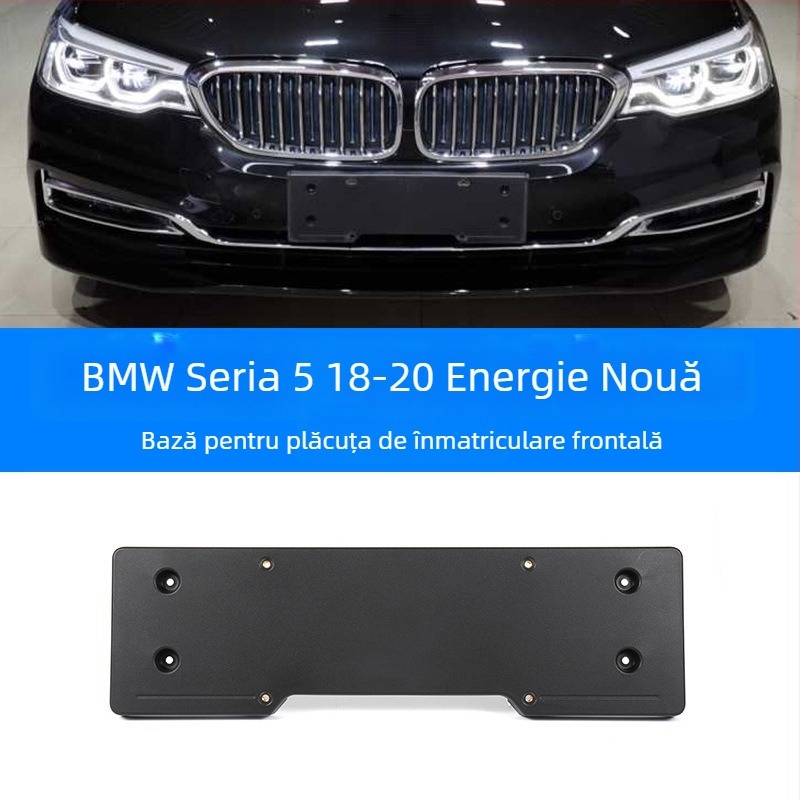 BMW Seria 5 – bază pentru plăcuța de înmatriculare pentru față și spate, cu suporturi și cadru GT