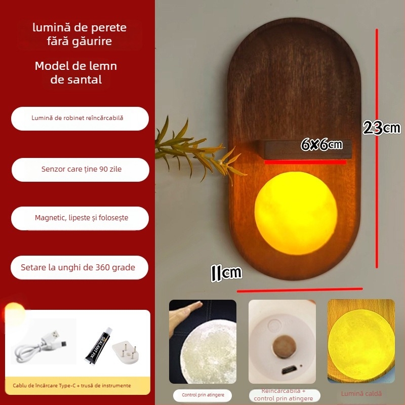 Autocolant de perete din lemn pentru baie – decor, pandantiv vază, stil proaspăt