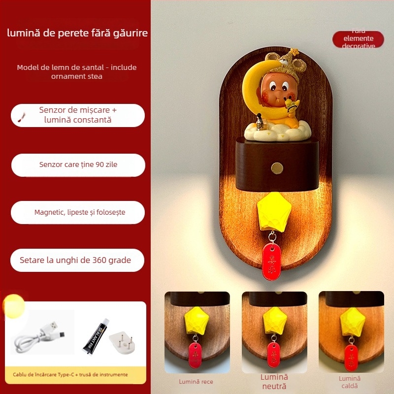 Autocolant de perete din lemn pentru baie – decor, pandantiv vază, stil proaspăt