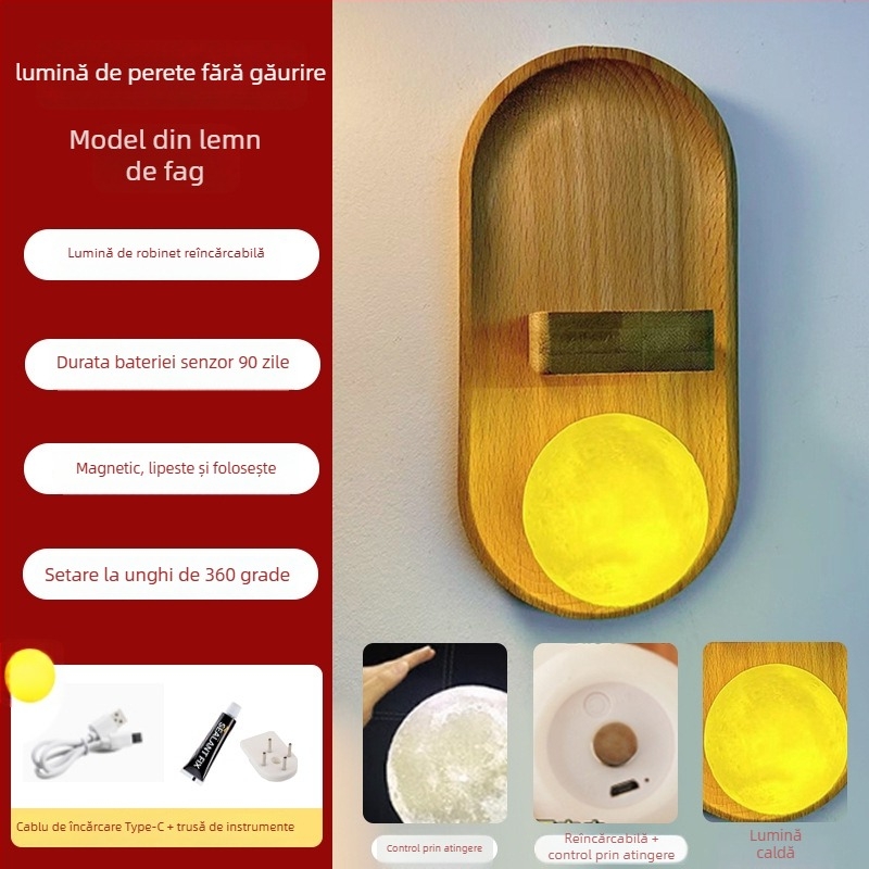 Autocolant de perete din lemn pentru baie – decor, pandantiv vază, stil proaspăt