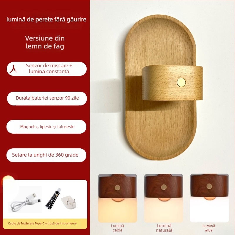 Autocolant de perete din lemn pentru baie – decor, pandantiv vază, stil proaspăt