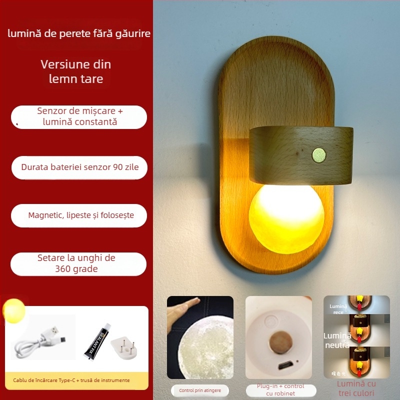 Autocolant de perete din lemn pentru baie – decor, pandantiv vază, stil proaspăt