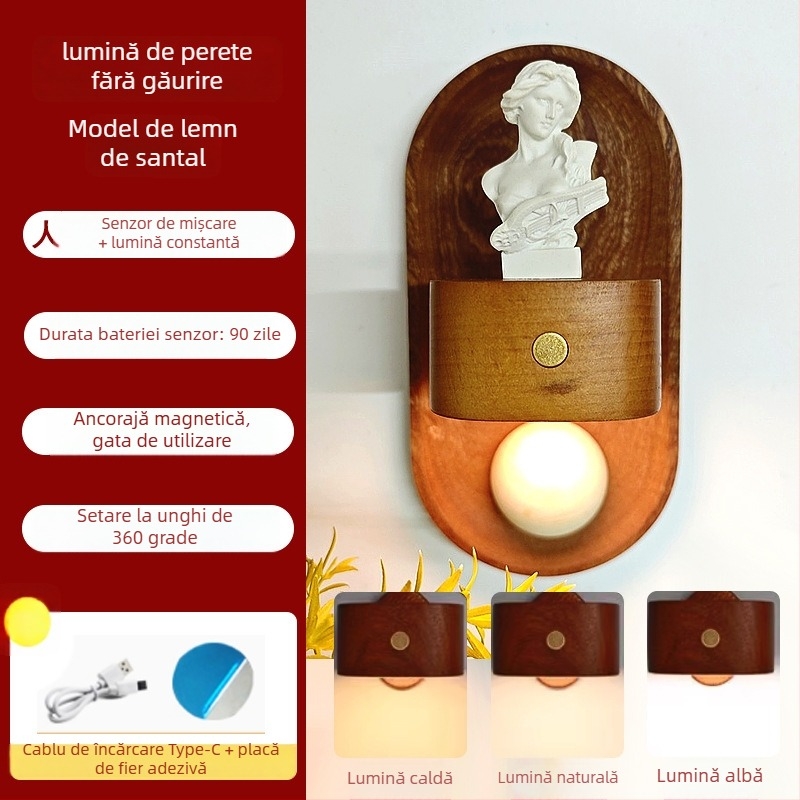 Autocolant de perete din lemn pentru baie – decor, pandantiv vază, stil proaspăt