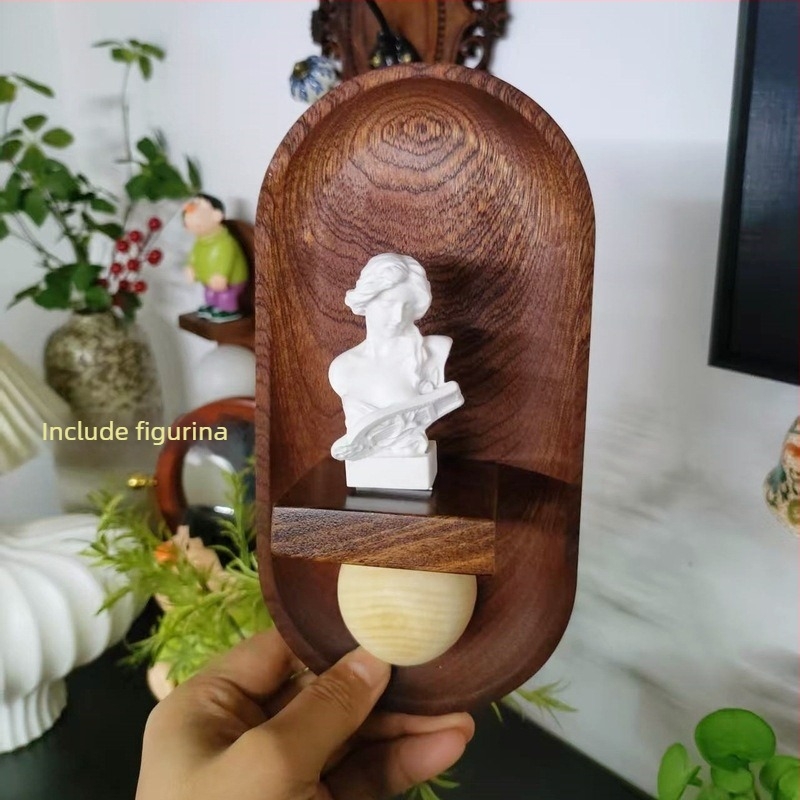 Autocolant de perete din lemn pentru baie – decor, pandantiv vază, stil proaspăt